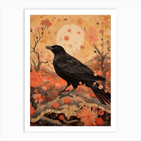 Crow 1 Detailed Bird Painting Art Print