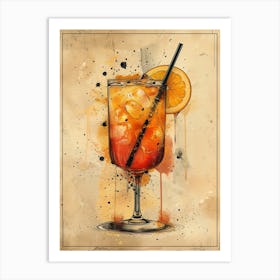 Aperol Spritz Orange 101 Art Print