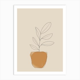 Leipzig Botanical Garden Boho Line Art Art Print