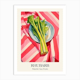 Marche Aux Fruits Rhubarb Fruit Summer Illustration 2 Art Print