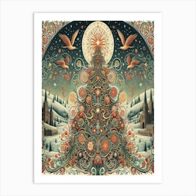 Christmas Tree Style William Morris 10 Art Print