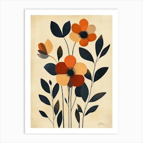 Orange Flowers 2 Art Print