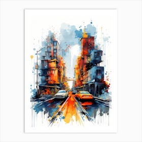 Abstract City Painting Art Print