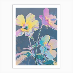 Iridescent Flower Evening Primrose 4 Art Print