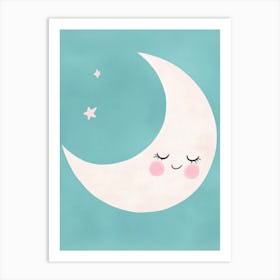 Sleepy Moon Art Print