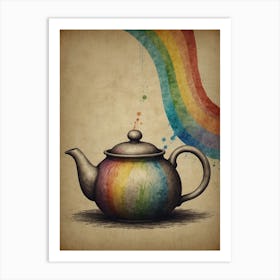 Rainbow Teapot 4 Art Print