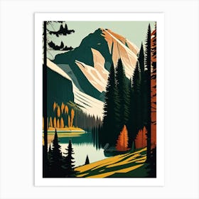 Durmitor National Park Montenegro Retro Art Print