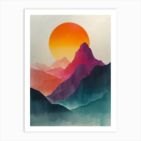 Abstract Of Mountains Art Print