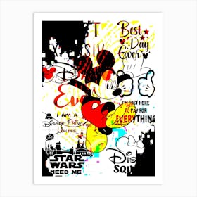 Mickey 5 Art Print