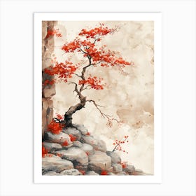 Chinese Tree Painting Art Print