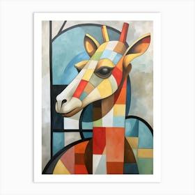 Giraffe Abstract Pop Art 1 Art Print