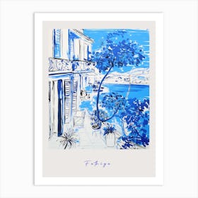 Fethiye Turkey Mediterranean Blue Drawing Poster Art Print