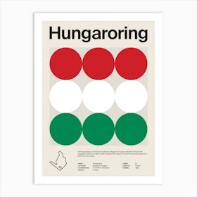 Mid Century Hungaroring F1 Art Print