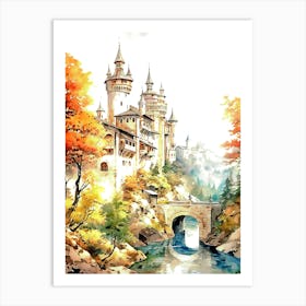 San Marino Italy Watercolor Painting Art Print