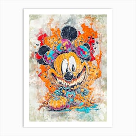 Mickey Mouse Halloween Art Print