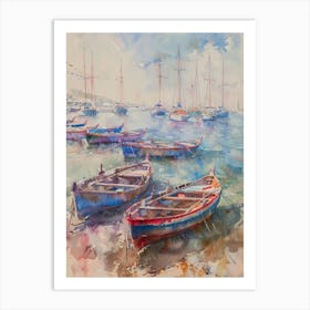 Boats On The Beach 5 Art Print