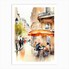 Watercolor Paris Art Print