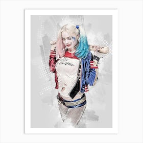 Harley Quinn Suicide Squad Painting Art Print