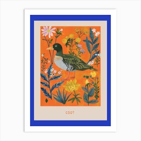 Spring Birds Poster Coot 3 Art Print