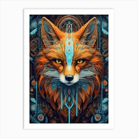 Abstract Fox Art Print