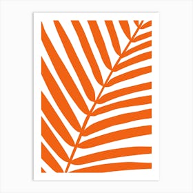 Palm Leaf Orange Art Print