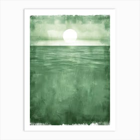 Green Seascape Art Print