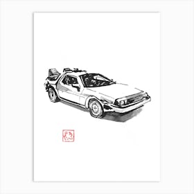 Delorean Art Print