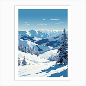 Taos Ski Valley   New Mexico, Usa, Ski Resort Illustration 0 Simple Style Art Print