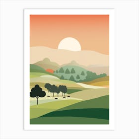 Pastoral Abstract Minimalist 1 Art Print