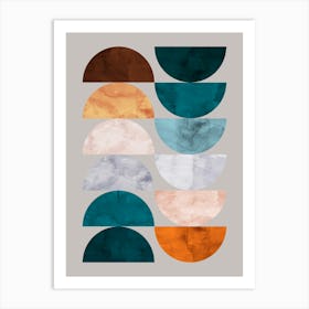 Expressionist watercolor strokes 1 Art Print