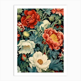 Peonies Wallpaper 2 Art Print