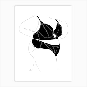 Lady In Lingerie 3 Art Print