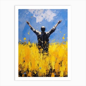 Man In A Yellow Field Art Print