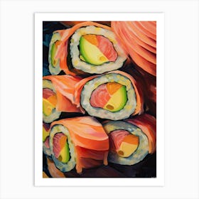 Sushi Oil Painting 6 Art Print