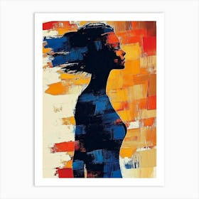 Silhouette Of A Woman Art Print