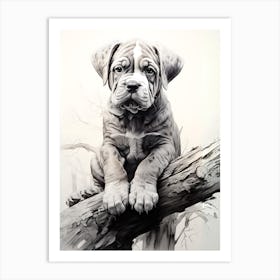 Majestic Bulldog Portrait in Painterly Style Art Print