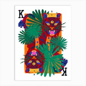 Tiger King Of Spades Art Print