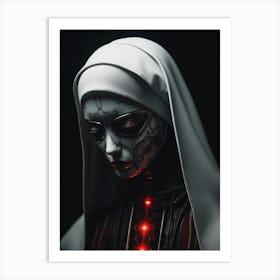 Cyborg Nun Art Print