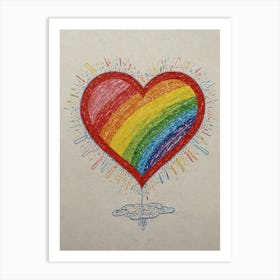 Rainbow Heart 13 Art Print