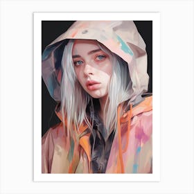 Billie Eilish Pastel Fashion Portrait 3 Art Print