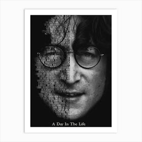 A Day In The Life The Beatles John Lennon Text Art Art Print