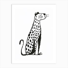 B&W Leopard 2 Art Print