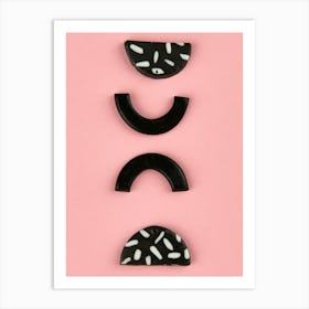 Black And White Polka Dots Art Print