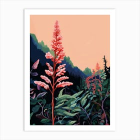 Boho Wildflower Painting Black Cohosh Actaea 2 Art Print