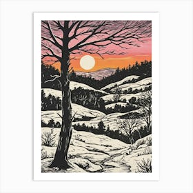 Winter Sunset Art Print