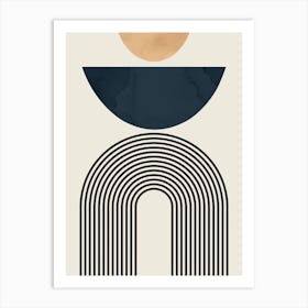 Lines and semicircles 2 Art Print