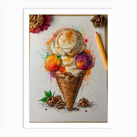 Ice Cream Cone 63 Art Print