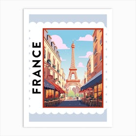 France Travel Stamp Poster Art Print
