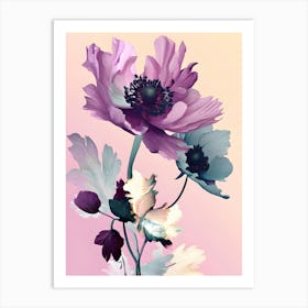 Purple Flowers Canvas Print Art Print