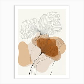 Abstract Ginkgo Leaves Art Print